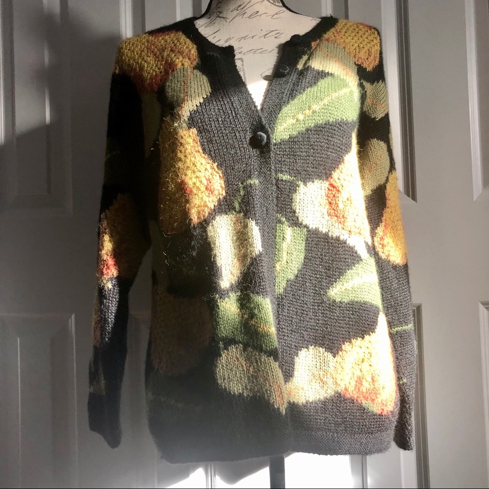 100 % Alpaca hand knitted cardigan